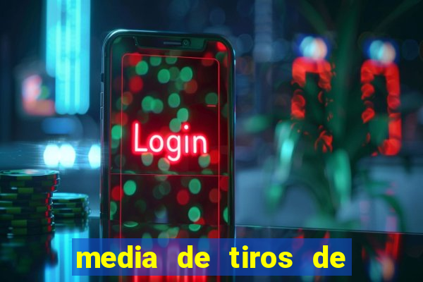 media de tiros de meta por jogo